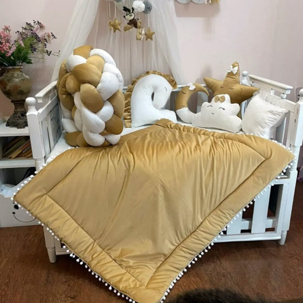 Baby Cot - Bedding Set - Cloud Golden β Baby Cot Bedding price in Pakistan