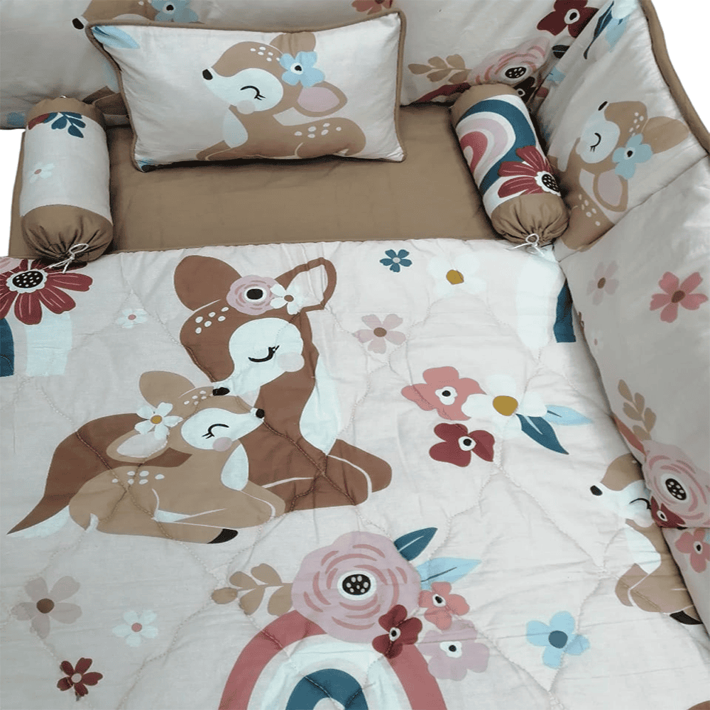 Baby Cot - Bedding Set - Pompous Cute Deer β Baby Cot Bedding price in Pakistan