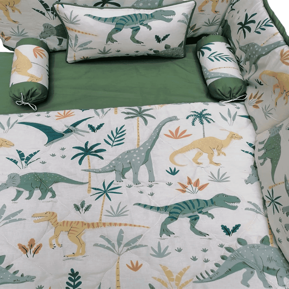 Baby Cot - Bedding Set - Pompous Dinosaurs — Baby Cot Bedding price in Pakistan