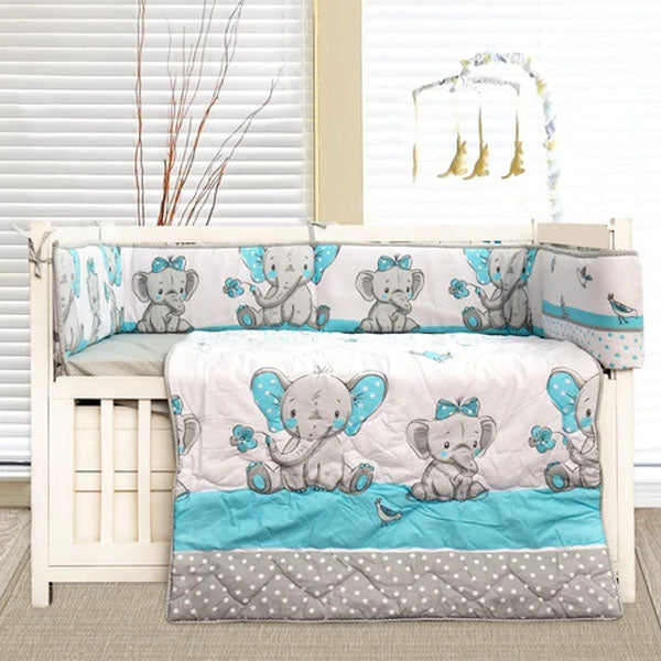 Baby Cot - Bedding Set - Pompous Elephant — Baby Cot Bedding price in Pakistan