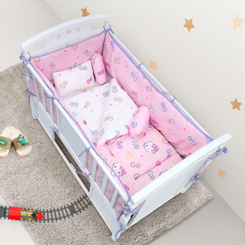Baby Cot - Bedding Set - Pompous Hello Kitty — Baby Cot Bedding price in Pakistan