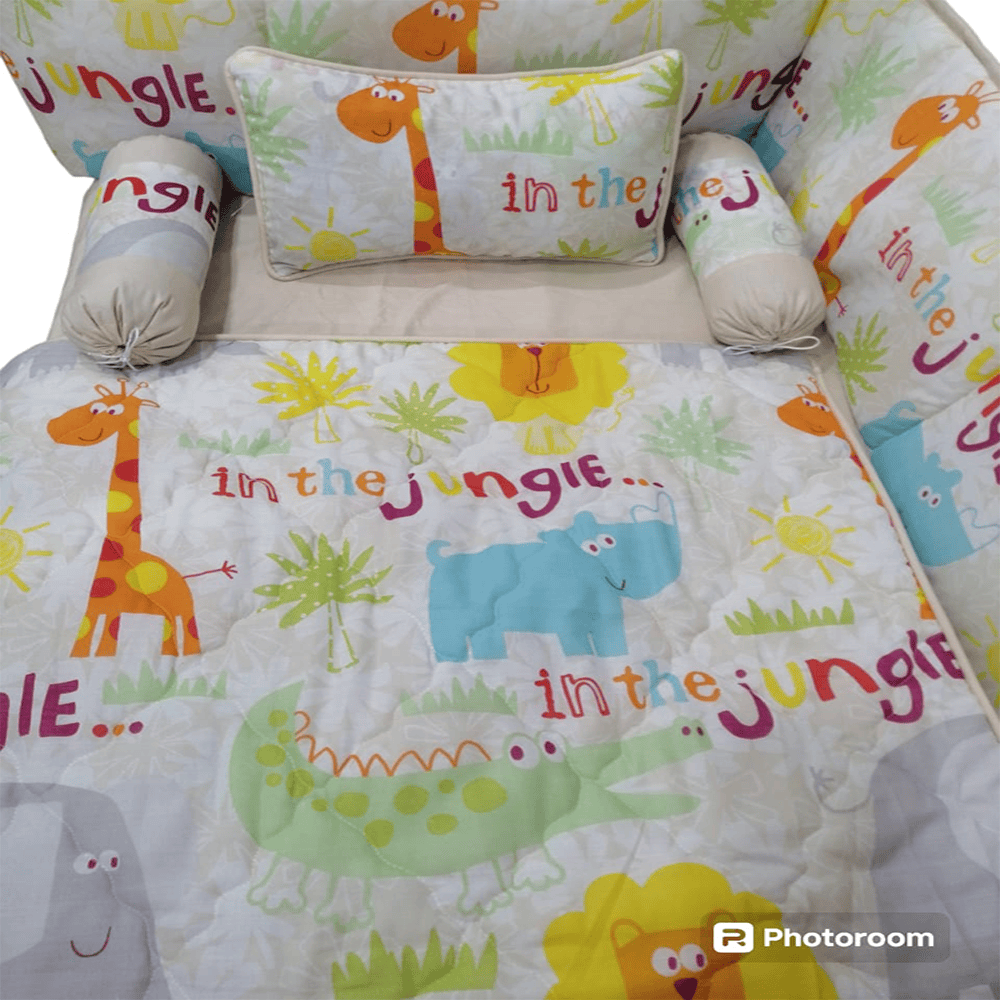 Baby Cot - Bedding Set - Pompous Multicolor — Baby Cot Bedding price in Pakistan