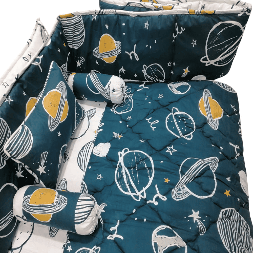 Baby Cot - Bedding Set - Pompous Planets — Baby Cot Bedding price in Pakistan