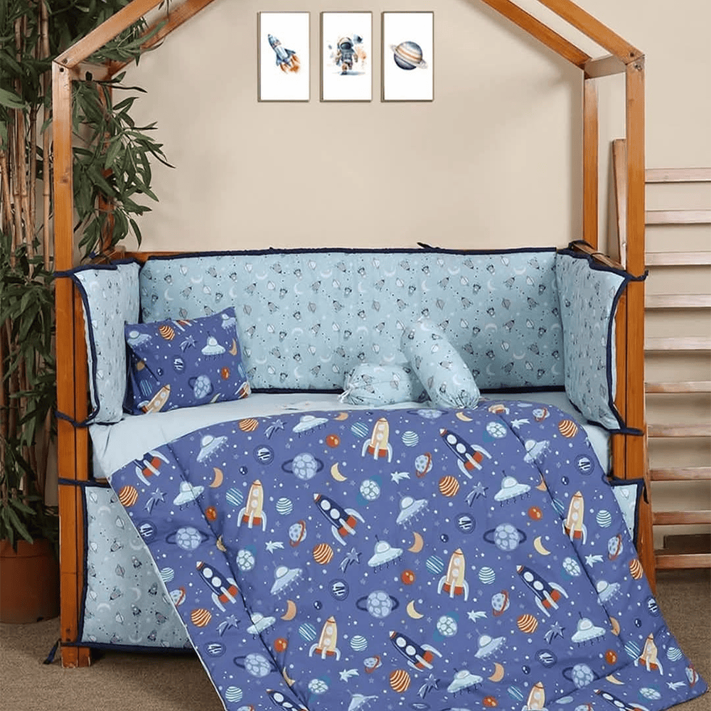 Baby Cot - Bedding Set - Pompous Rocket — Baby Cot Bedding price in Pakistan