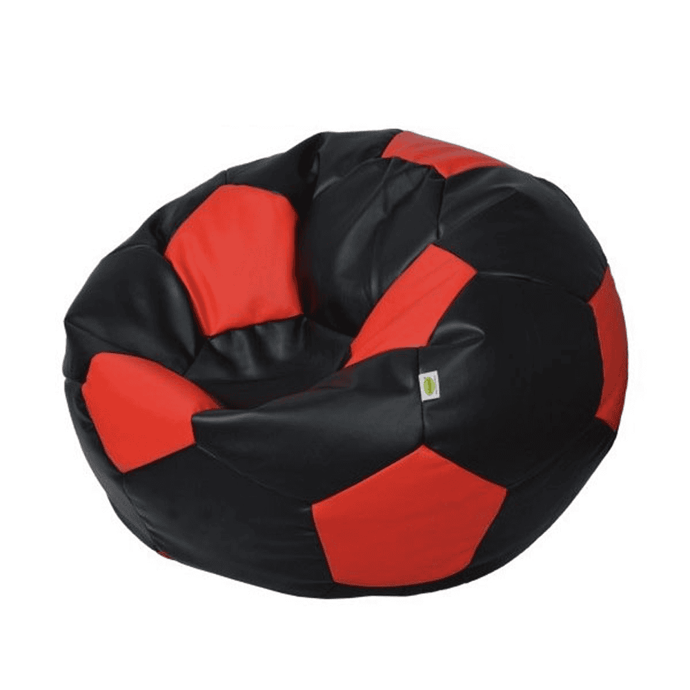 Premium Football Leather Bean Bag - Black — Bean Bags price in Pakistan
