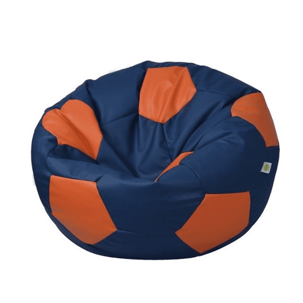 Premium Football Leather Bean Bag - Blue — Bean Bags price in Pakistan