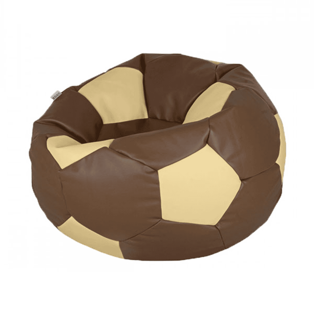 Premium Football Leather Bean Bag - Brown — Bean Bags price in Pakistan