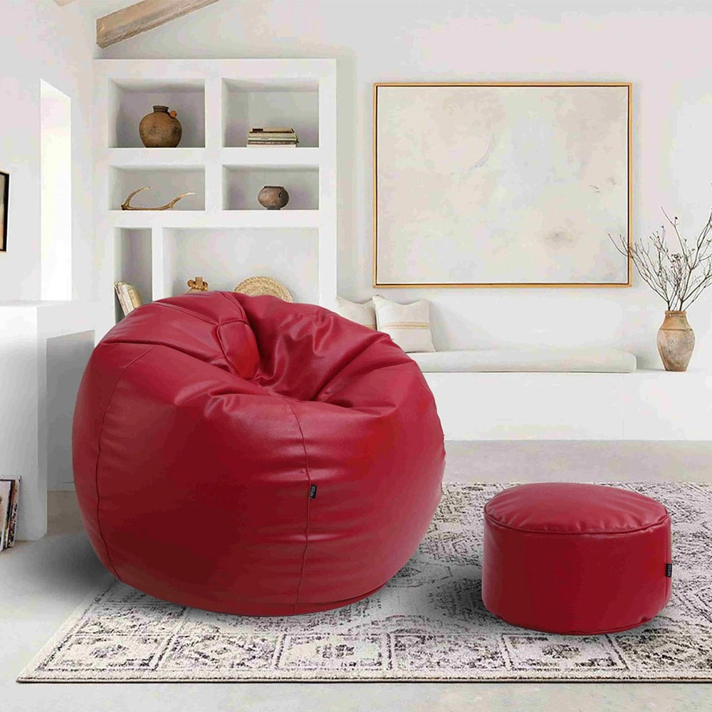 Premium Puffy Bean Bag - Red — Bean Bags price in Pakistan