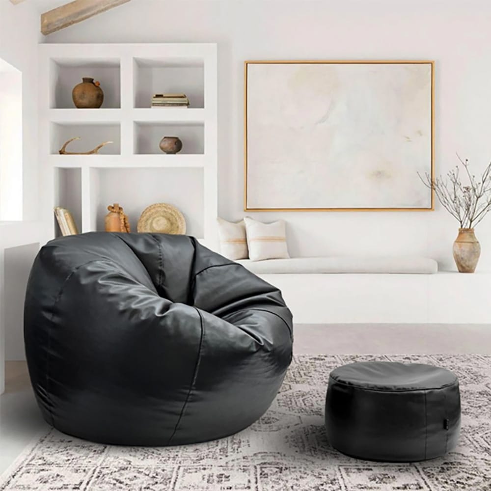 Premium Puffy Bean Bag - Black — Bean Bags price in Pakistan