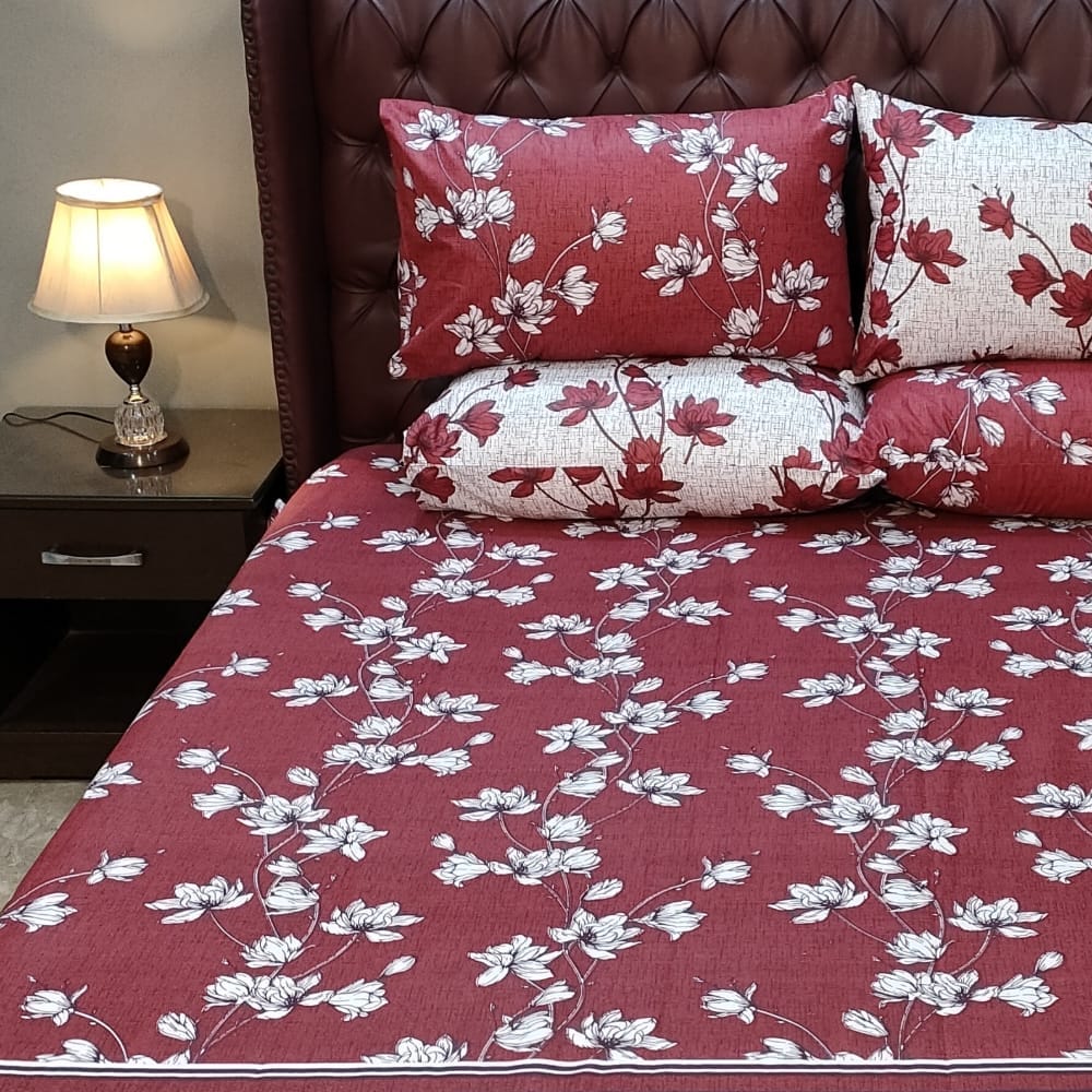 White flower bed sheet — Bed Sheets price in Pakistan