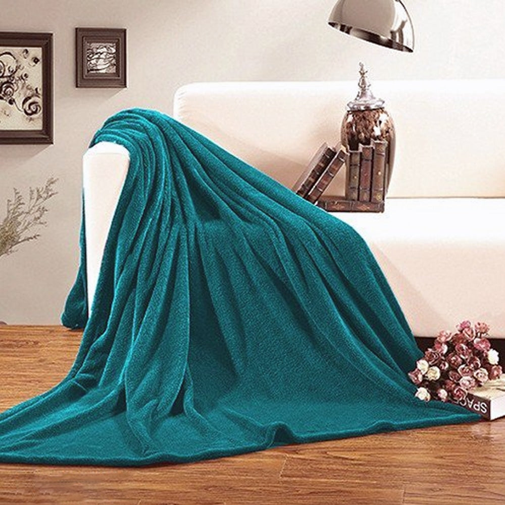 Ultra Soft & Cozy Fleece Blanket – Teal — Blankets price in Pakistan