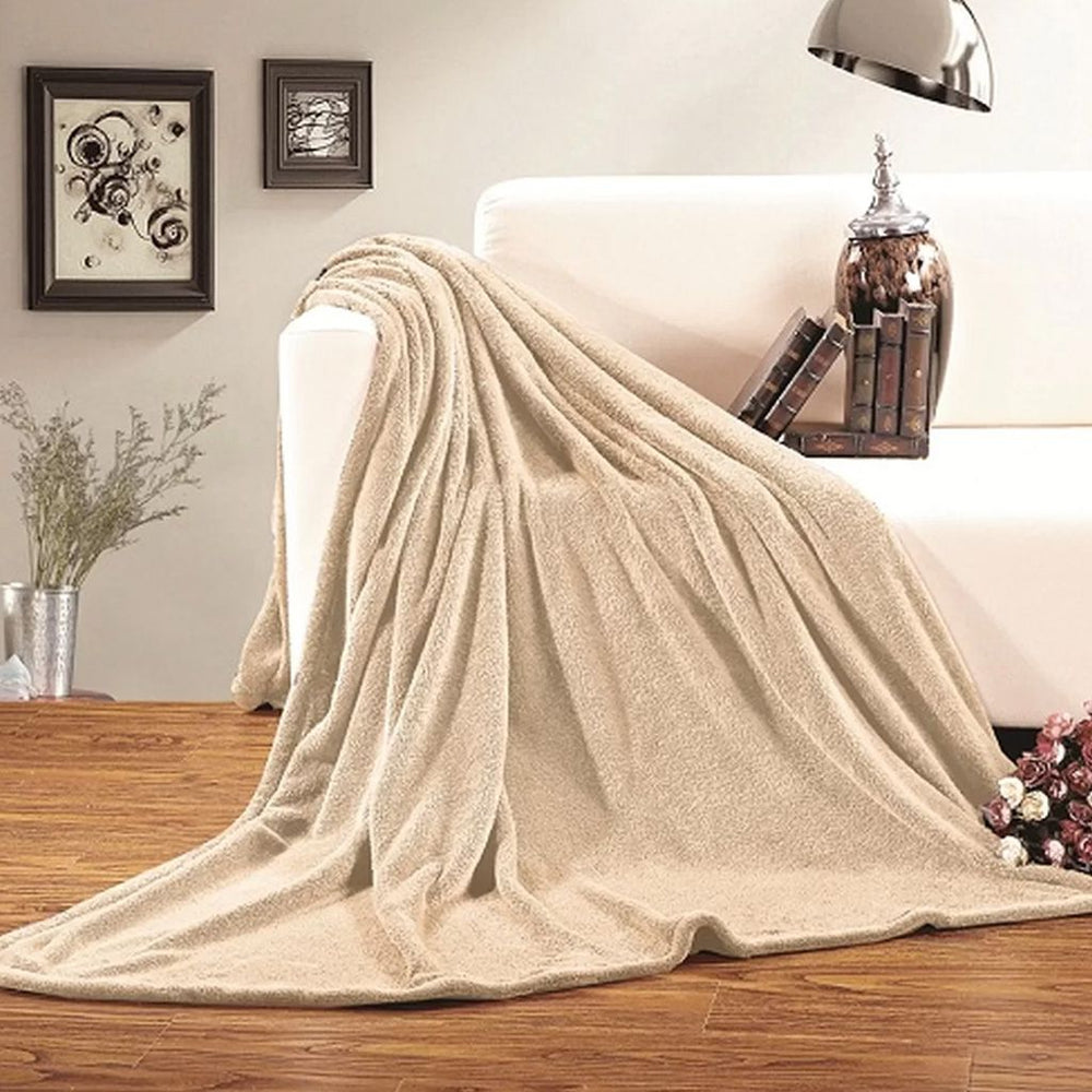 Ultra Soft & Cozy Fleece Blanket – Beige — Blankets price in Pakistan