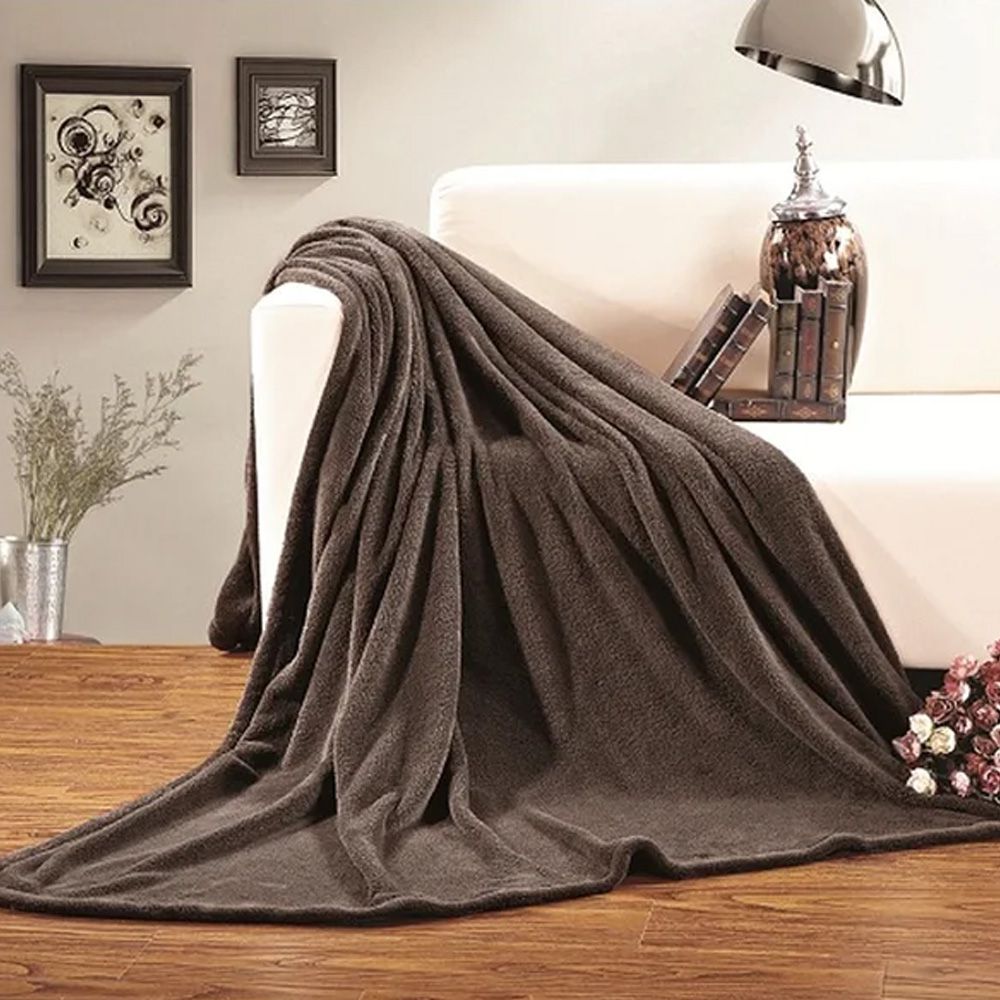 Ultra Soft & Cozy Fleece Blanket – Brown — Blankets price in Pakistan