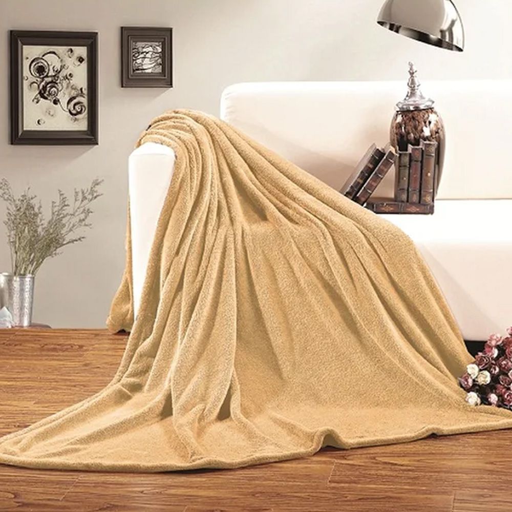 Ultra Soft & Cozy Fleece Blanket – Golden — Blankets price in Pakistan