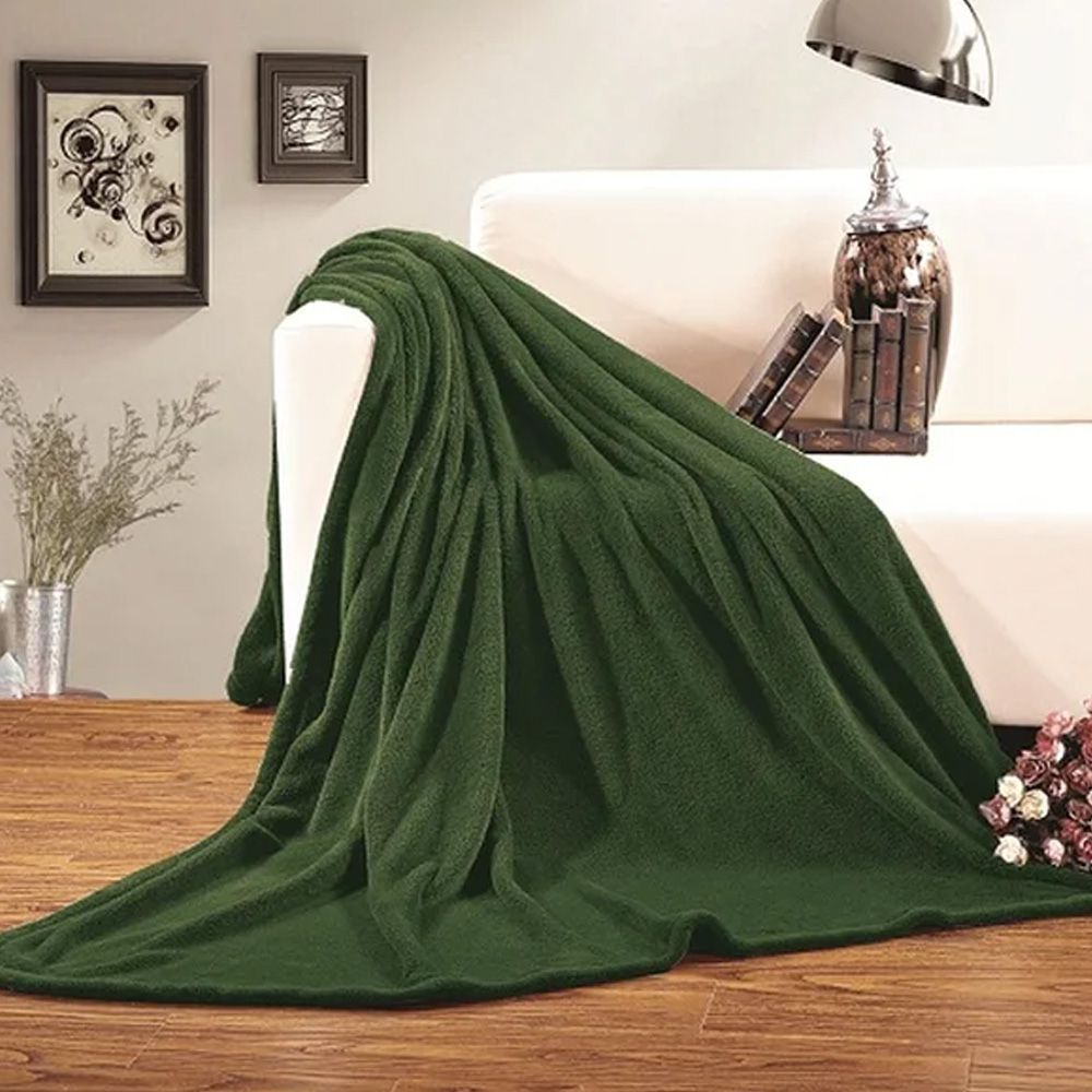 Ultra Soft & Cozy Fleece Blanket – Green — Blankets price in Pakistan