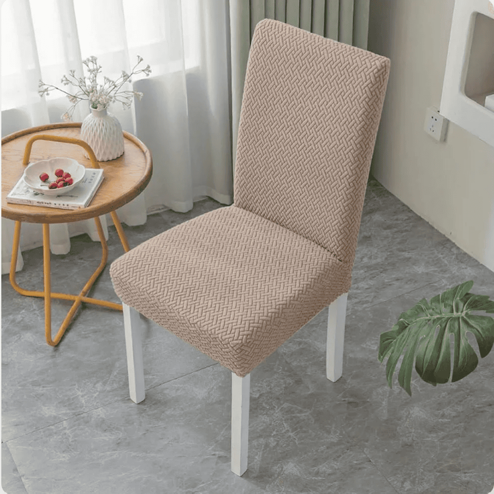 Jacquard Chair Cover - Beige β Chair Covers price in Pakistan