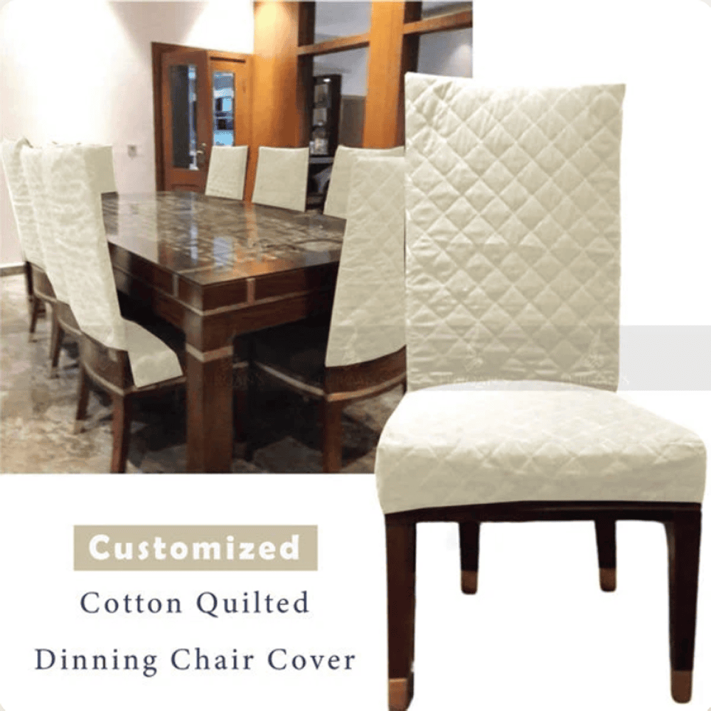 Quilted Chair Cover - Off White β Chair Covers price in Pakistan
