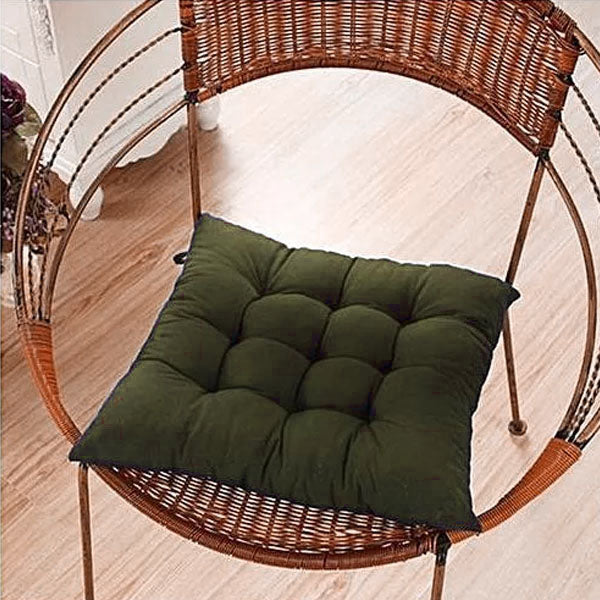 Dining Seat Pad Filled Chair Cushion โ Olive Green โ Chair Cushions price in Pakistan
