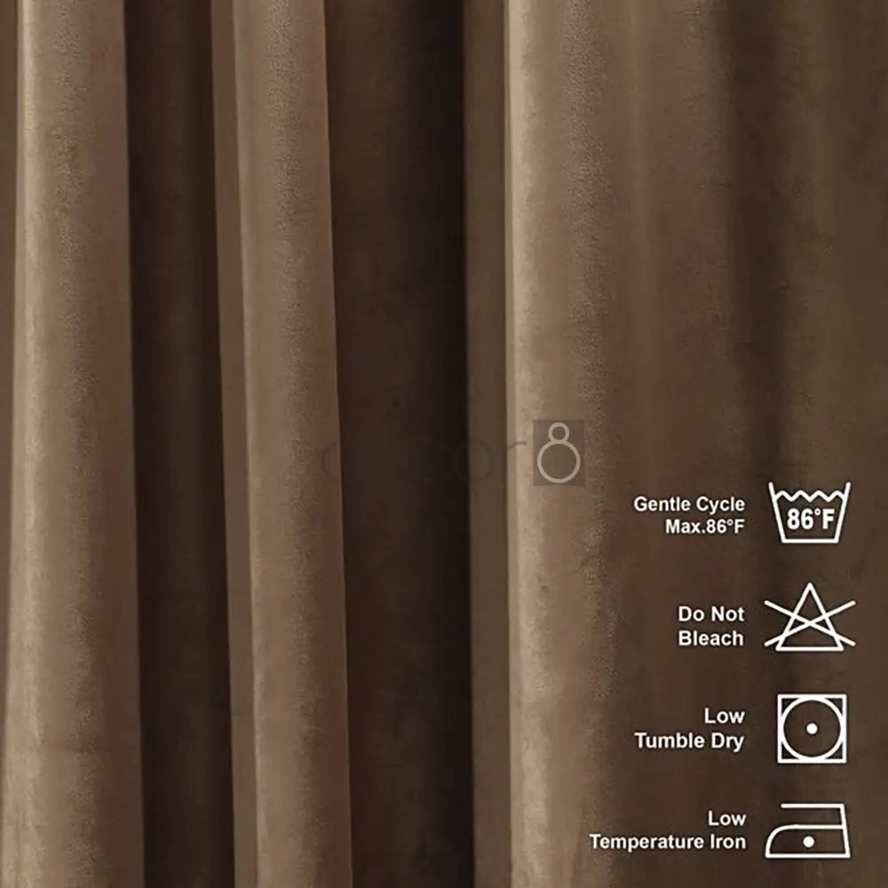 Premium Velvet Curtains For Bedroom & Living Room - Antique Brass — view 4