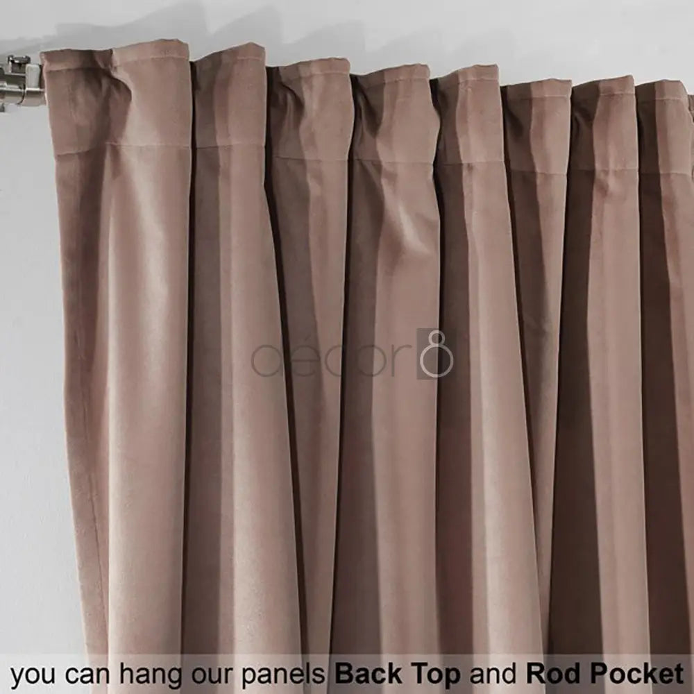 Premium Velvet Curtains For Bedroom & Living Room - Golden Brown — view 3