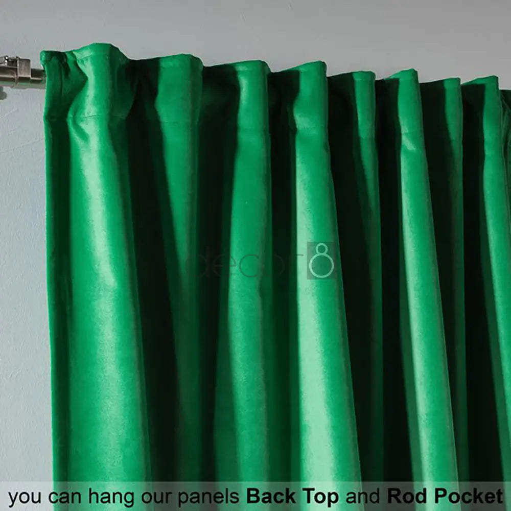 Premium Velvet Curtains For Bedroom & Living Room - Jade — view 3