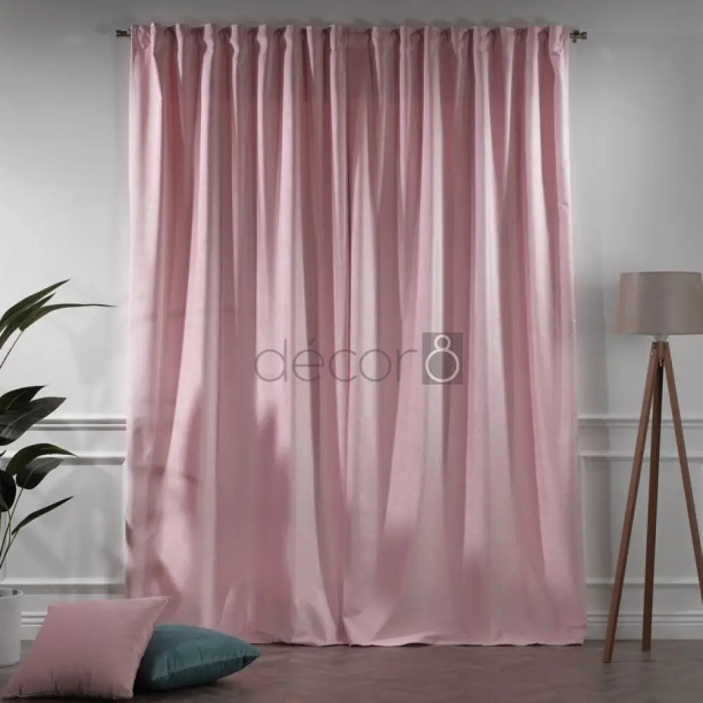 Premium Velvet Curtains For Bedroom & Living Room - Pink — view 2