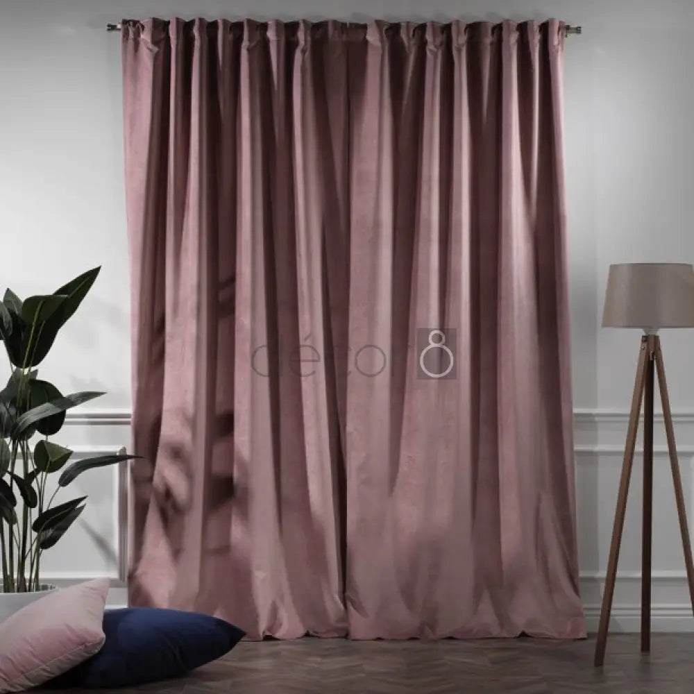 Premium Velvet Curtains For Bedroom & Living Room - Rose Gold — view 2