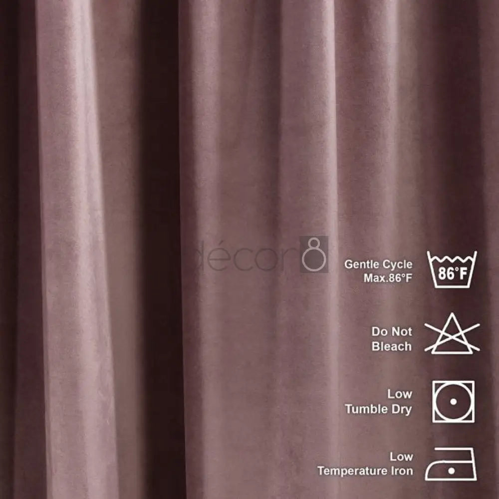 Premium Velvet Curtains For Bedroom & Living Room - Rose Gold — view 4