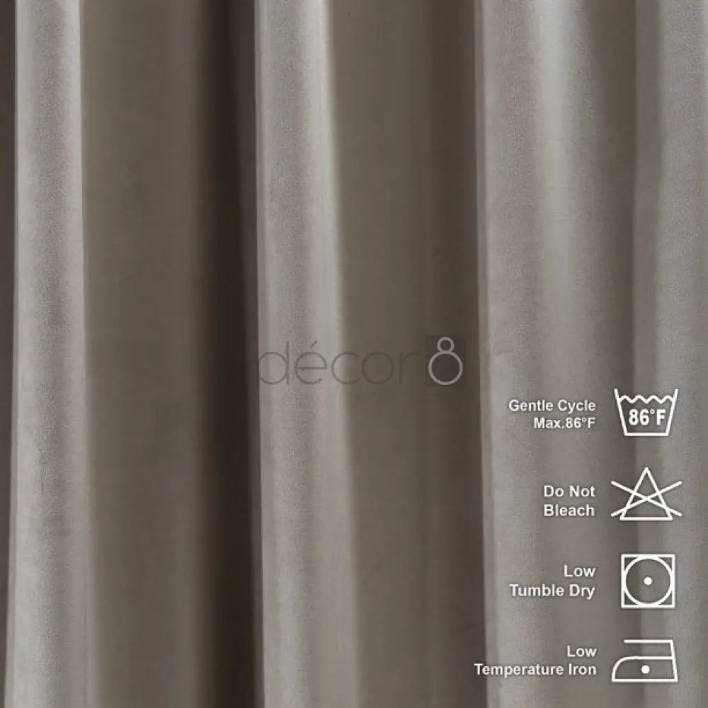Premium Velvet Curtains For Bedroom & Living Room - Seashell — view 4