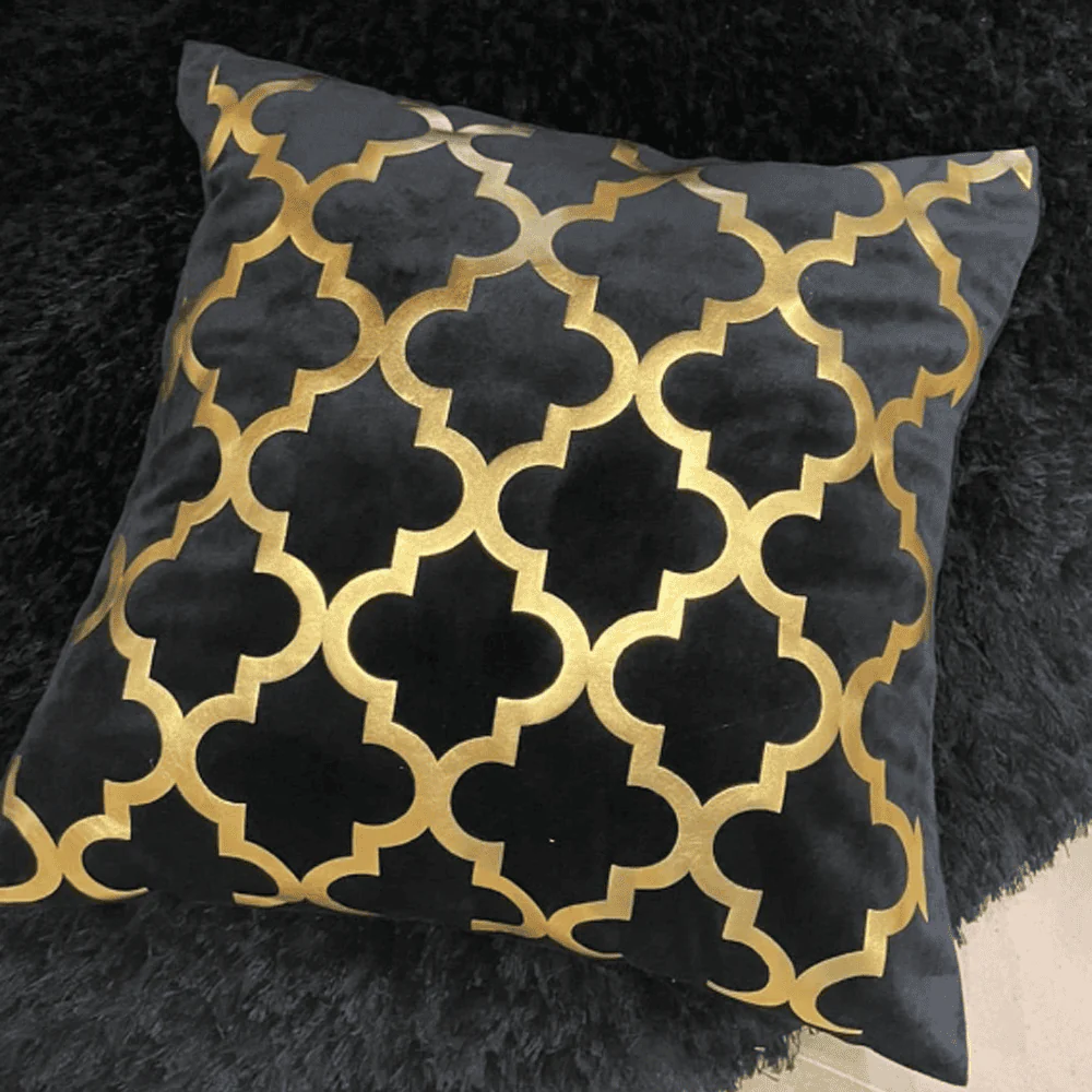 Pack of 2 Premium Velvet Cushion Covers - Black — Cushion Covers price in Pakistan