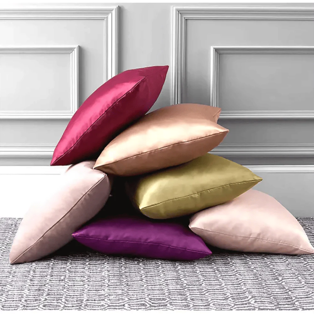 Pack of 5 Premium Silk Cushion Covers — view 2