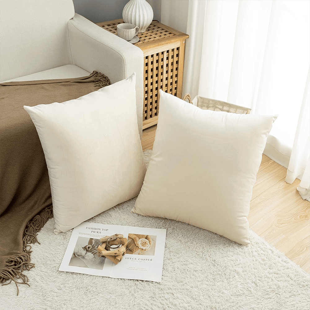 Pack of 5 Premium Velvet Cushion Covers - Off White — view 2