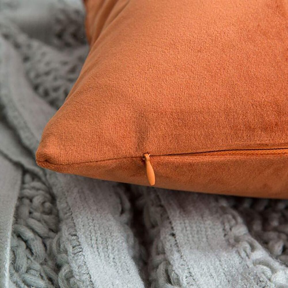 Pack of 5 Premium Velvet Cushion Covers - Orange — view 3