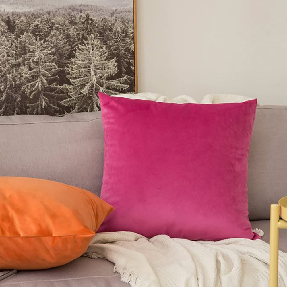 Pack of 5 Premium Velvet Cushion Covers - Pink — view 4