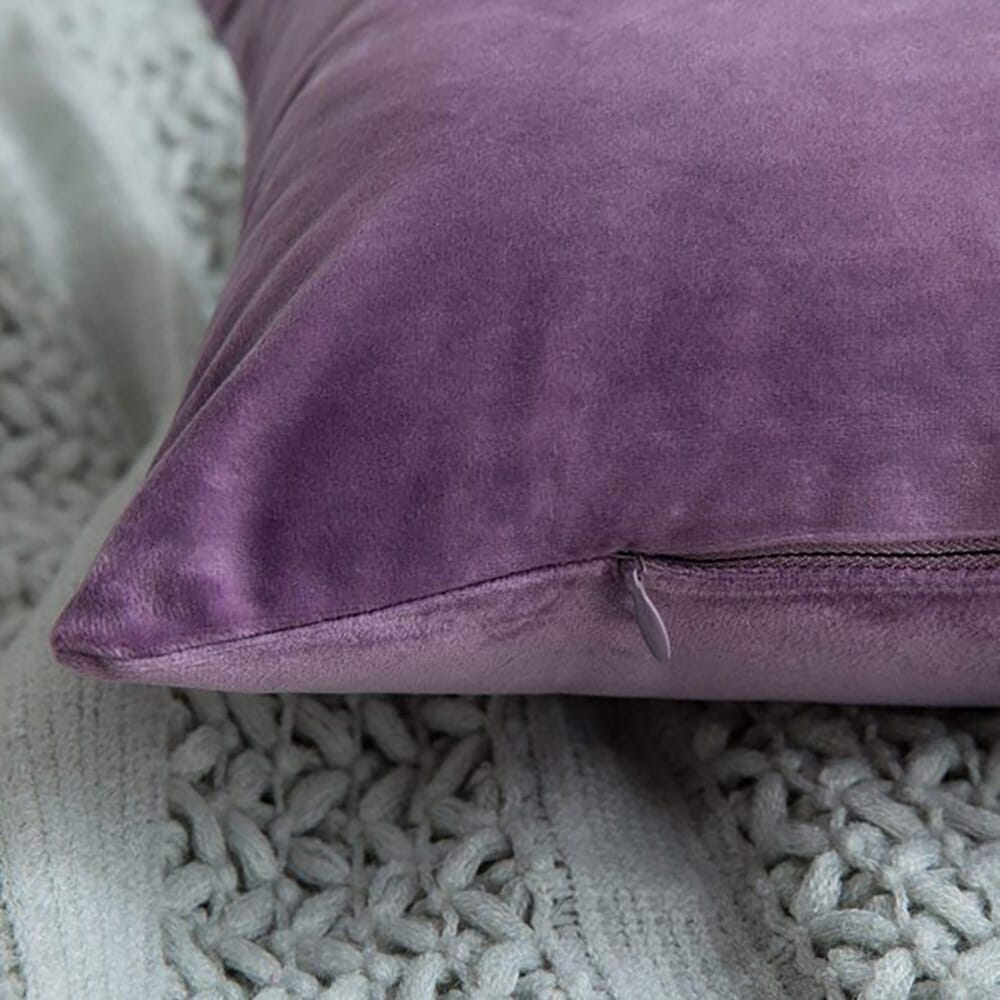 Pack of 5 Premium Velvet Cushion Covers - Purple — view 2