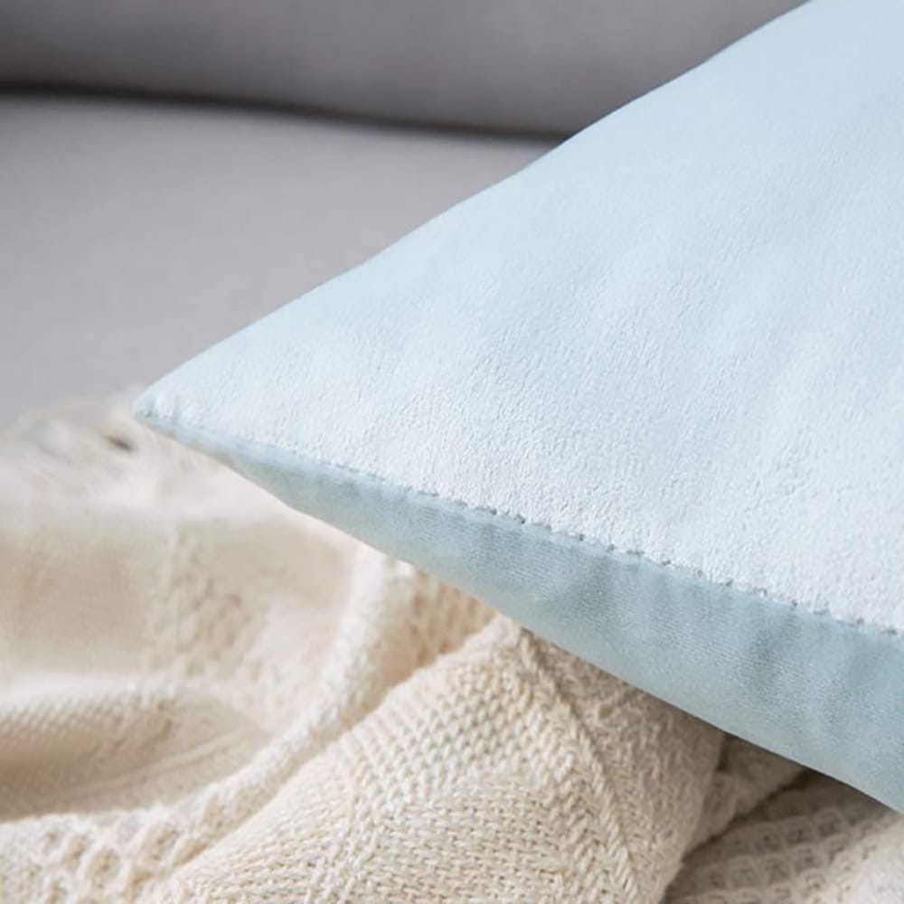 Pack of 5 Premium Velvet Cushion Covers - Sky Blue — view 2