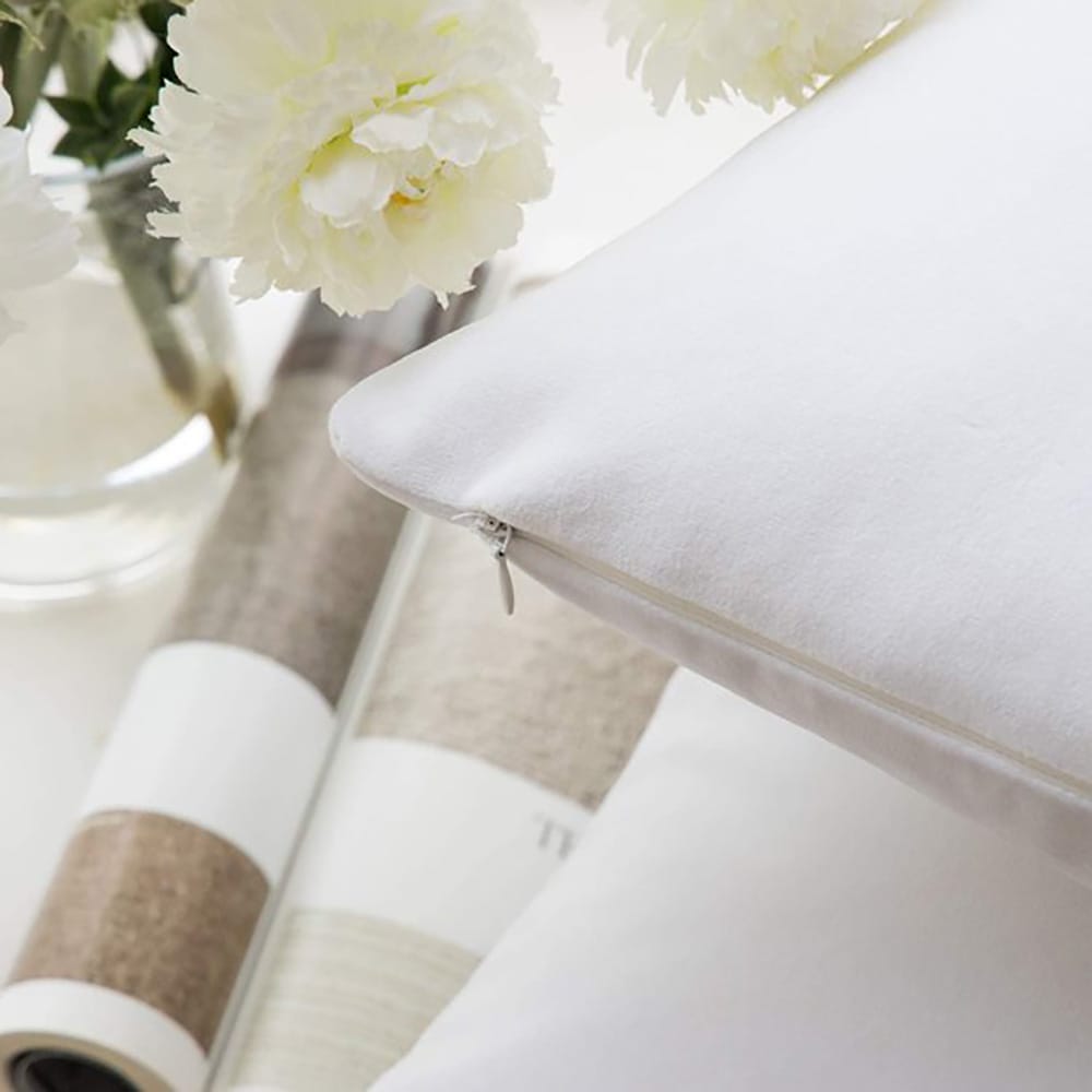 Pack of 5 Premium Velvet Cushion Covers - White — view 2