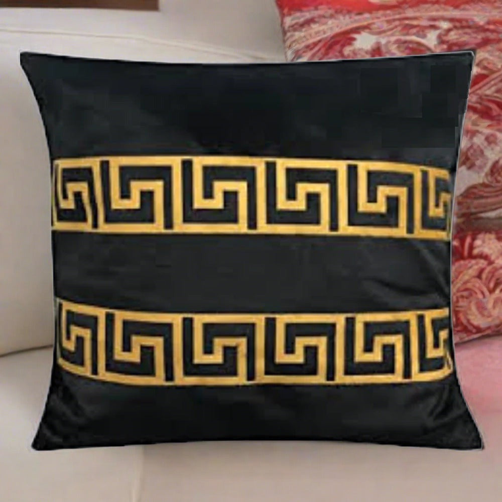 Pack of 2 Premium Versace Velvet Cushion Covers - Black โ Cushion Covers price in Pakistan