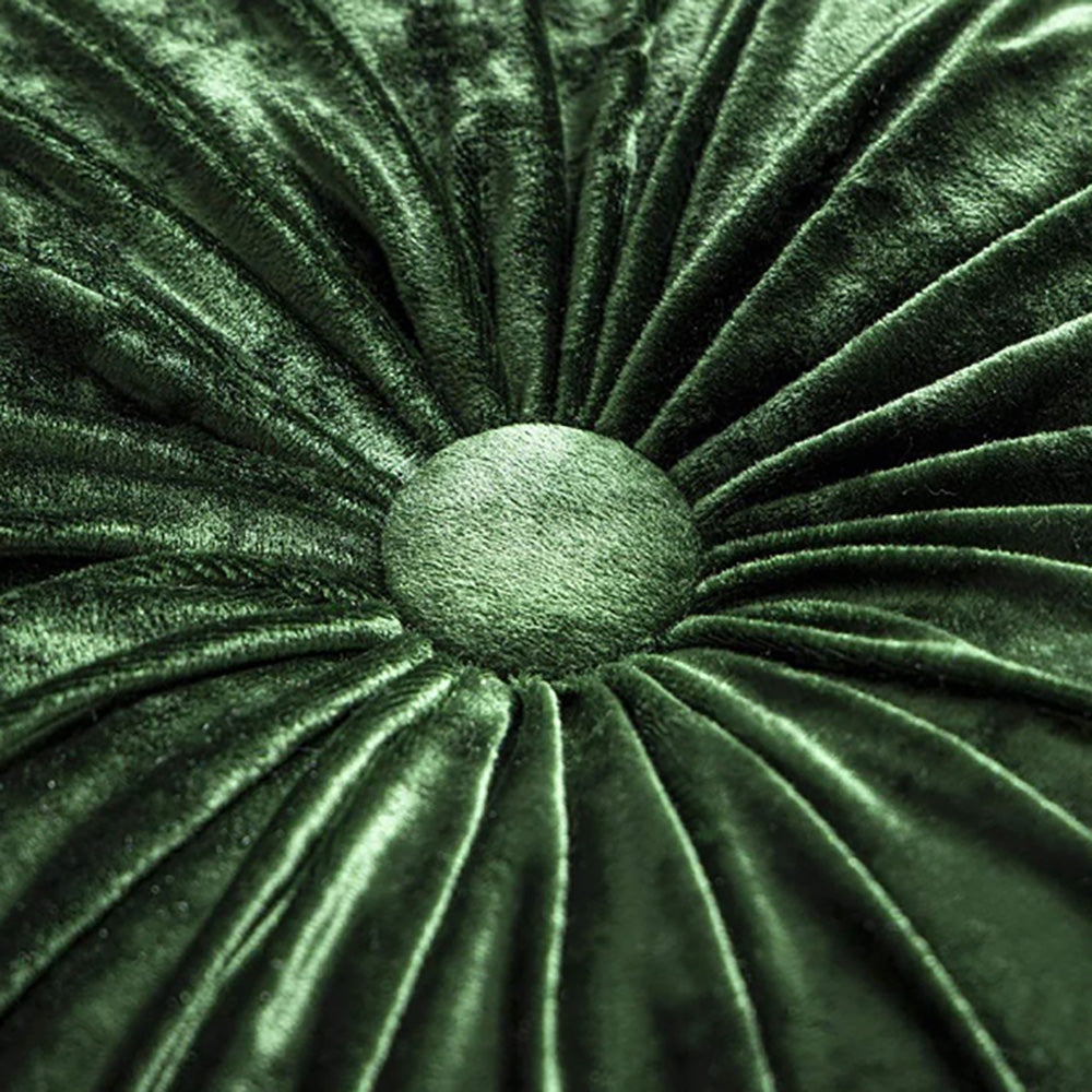 Round Pumpkin Velvet Sofa Cushion - Green — view 3