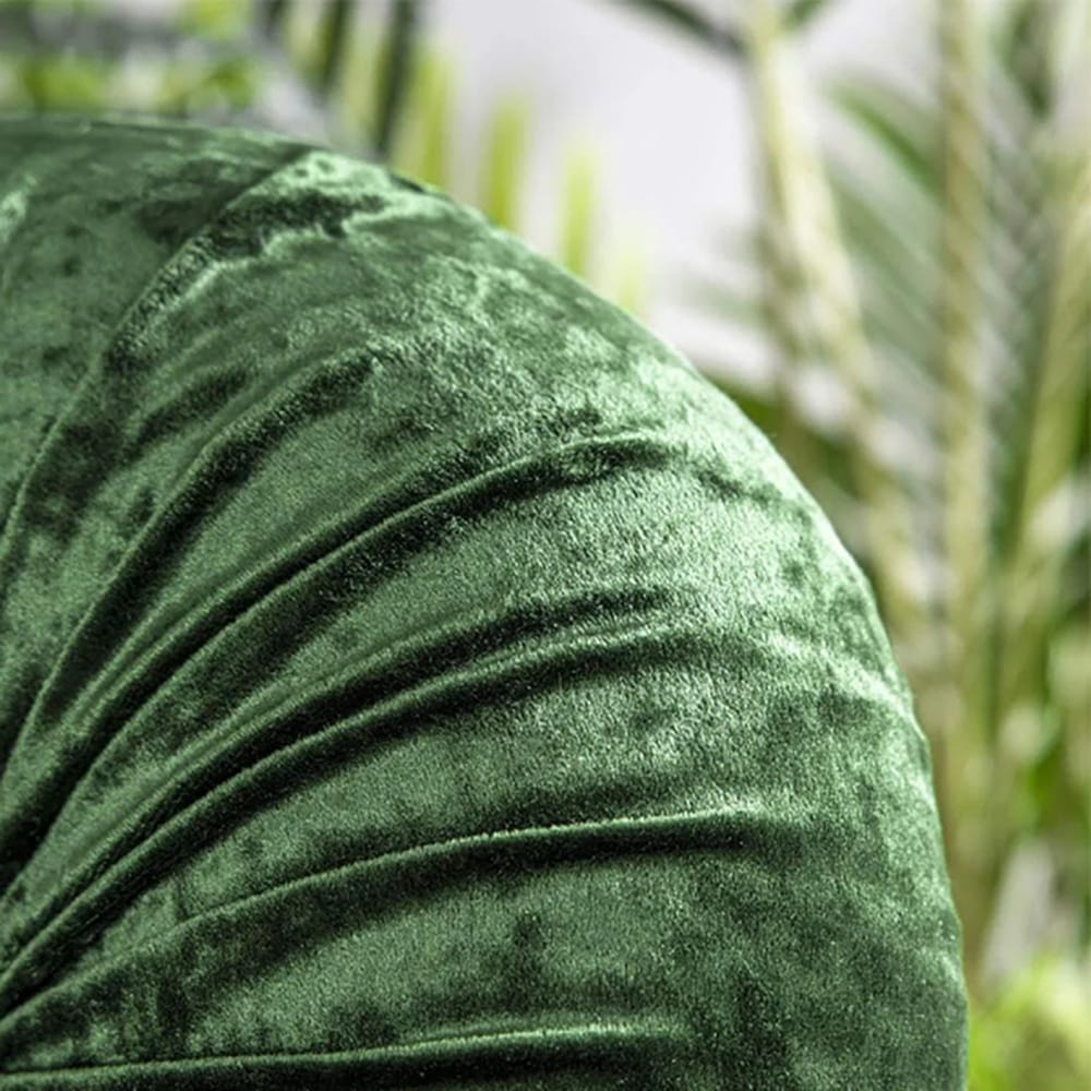 Round Pumpkin Velvet Sofa Cushion - Green — view 4