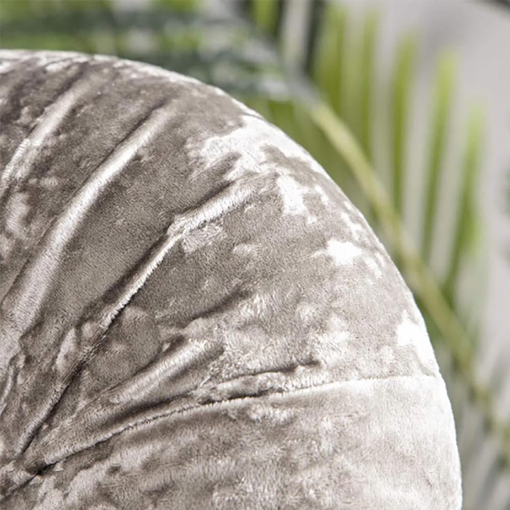 Round Pumpkin Velvet Sofa Cushion - Grey — view 4