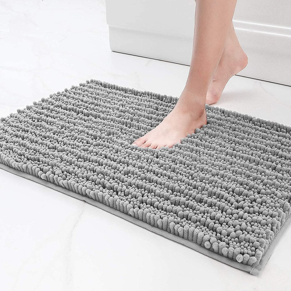 Microfiber Shaggy Door Mat - Grey — Door Mats price in Pakistan