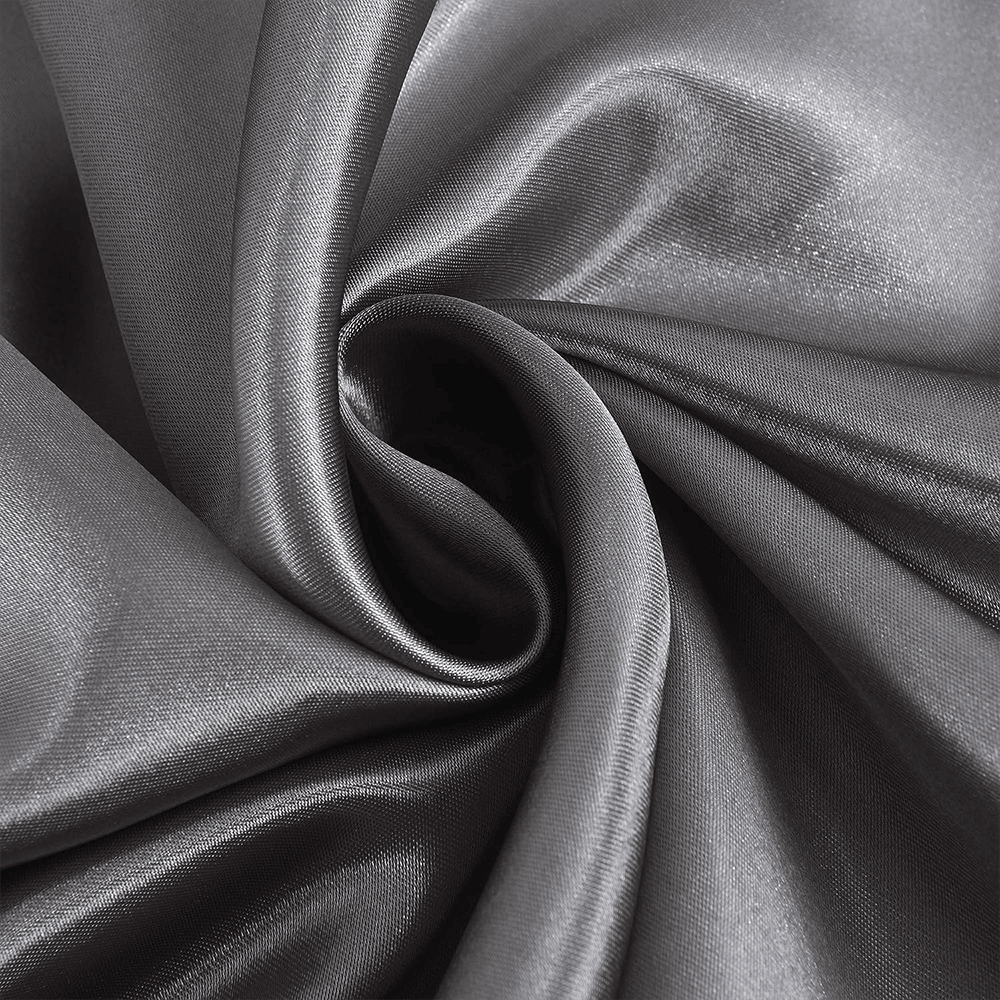 Satin Silk Duvet Cover Set - Grey — view 3