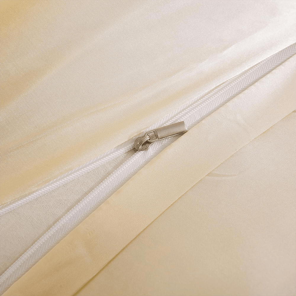 Satin Silk Duvet Cover Set - Off White — view 4
