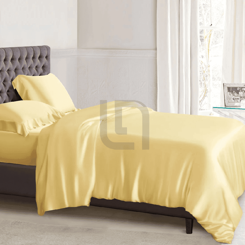 Silk Duvet Cover Set Yellow — Duvet Covers price in Pakistan