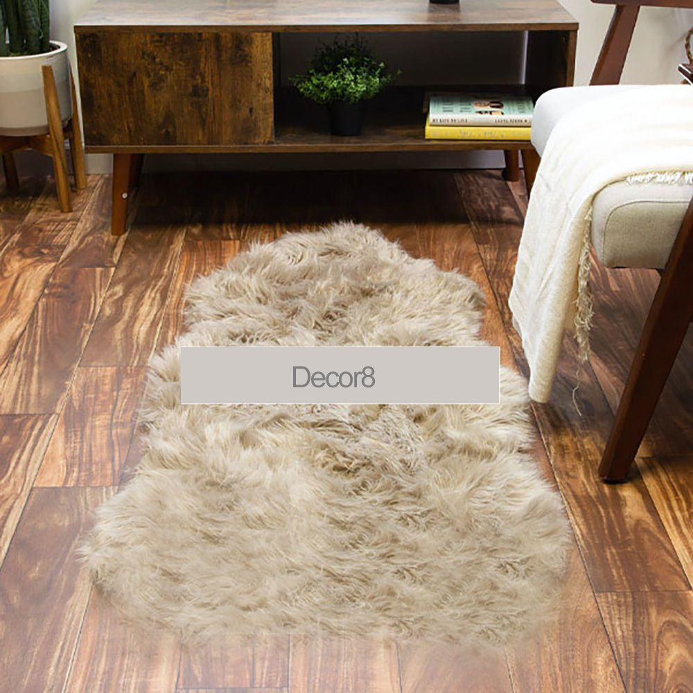 Fluffy Faux Fur Mat - Light Brown — Faux Fur Mats price in Pakistan