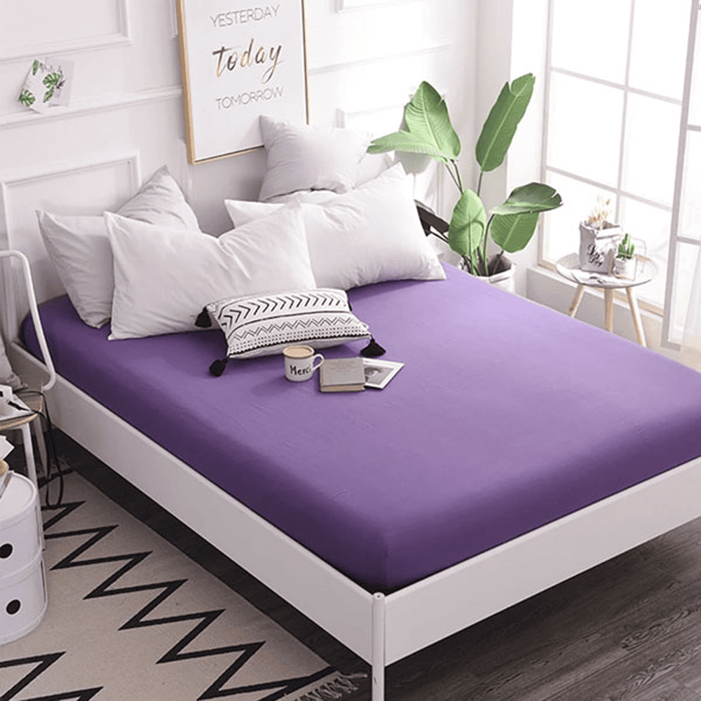 Cotton Fitted Sheet - Amethyst - TC 150 — Fitted Bed Sheets price in Pakistan