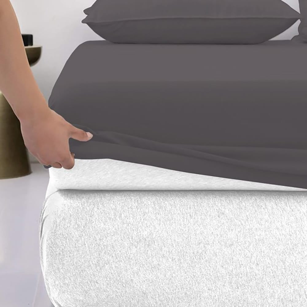 Cotton Fitted Sheet - Charcoal - TC 150 — view 2