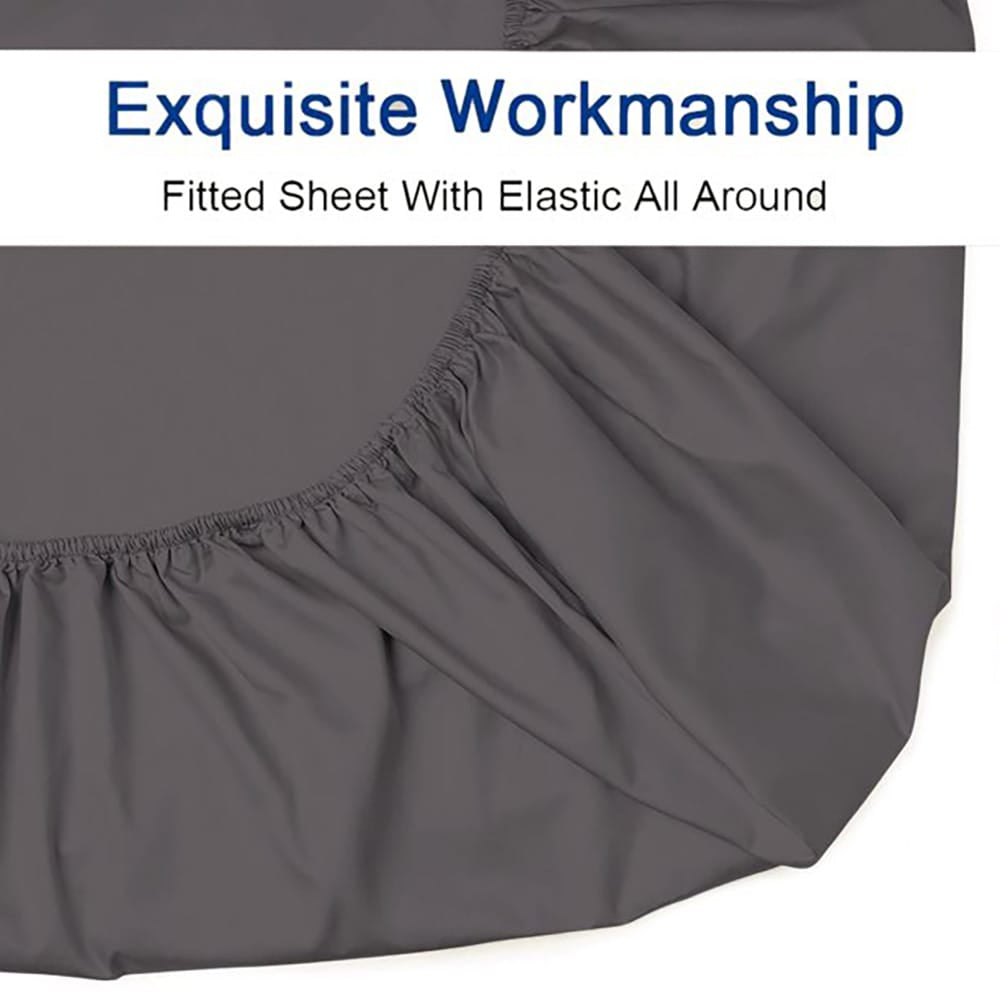 Cotton Fitted Sheet - Charcoal - TC 150 — view 4