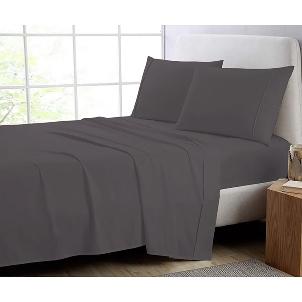 Cotton Fitted Sheet - Charcoal - TC 150 — view 5